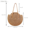 2019 Women Vintage Beach Straw Bag Ladies Handmade Woven Rattan Messenger Handbag Summer Bali Bohemian Crossbody Shoulder Bag