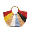 Fashion Straw Bag Women's Summer Rattan Bag Handmade Woven Bohemia Beach Ladies Handbags Wicker Travel Shoulder Bag Big Tote Bag