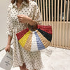 Fashion Straw Bag Women's Summer Rattan Bag Handmade Woven Bohemia Beach Ladies Handbags Wicker Travel Shoulder Bag Big Tote Bag