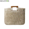 New Bohemian Straw Bags for Women Large Capacity Beach Handbags Summer Vintage Rattan Bag Handmade Kintted Travel Bags