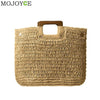 New Bohemian Straw Bags for Women Large Capacity Beach Handbags Summer Vintage Rattan Bag Handmade Kintted Travel Bags